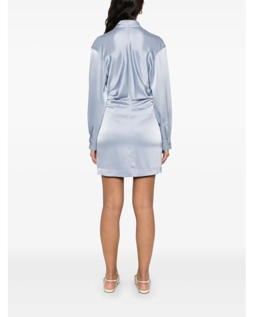 Nanushka Blue Arona Mini Dress