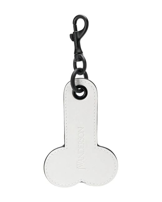 J.W. Anderson White Phallic Keyring
