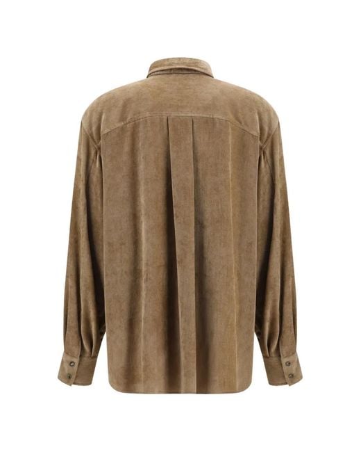 Brunello Cucinelli Natural Snap-Button Shirt