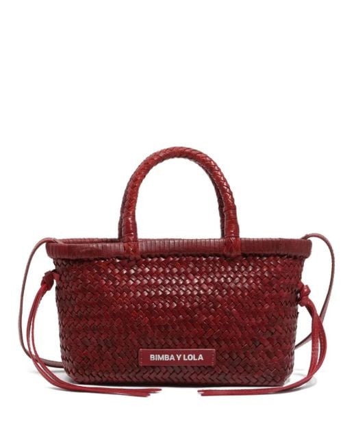 Bimba Y Lola レザーハンドバッグ ミニ Red