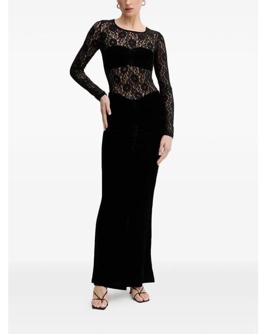 Bardot Women's Black Helenie Velour Maxi Dress - hulwithkids.com