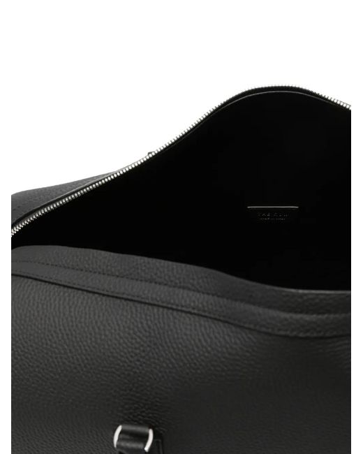 The Row Black Iowa Leather Luggage Bag for men