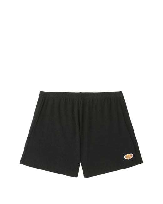 AAPE BY A BATHING AP Black Elasticated Logo Shorts