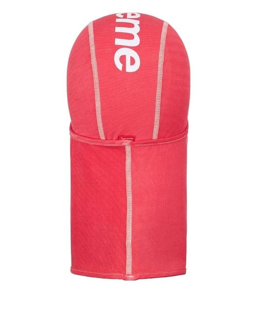 Supreme Pink Printed-Logo Balaclava for men