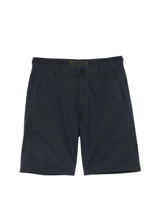 Aspesi Blue Button-Fastening Shorts for men