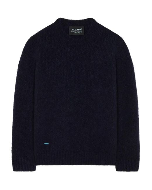 Maglione A Girocollo Con Finitura Spazzolata di Alanui in Blue da Uomo