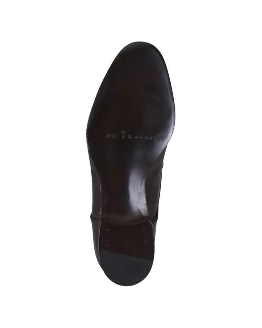 Derby Stringate di Kiton in Black da Uomo