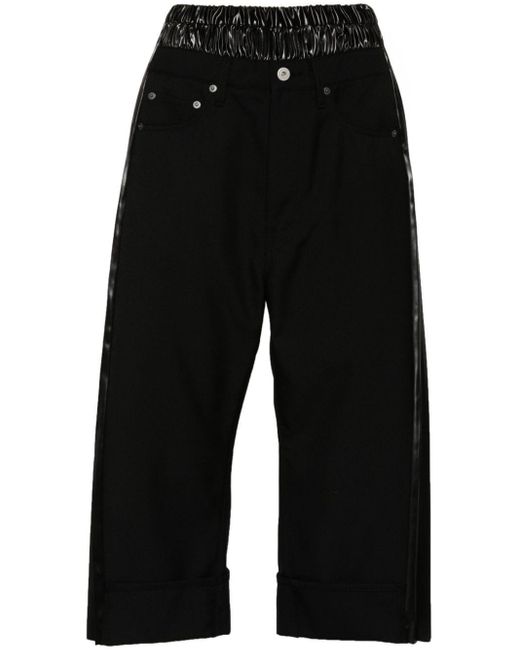 Pantalones capri de talle alto Junya Watanabe de color Black