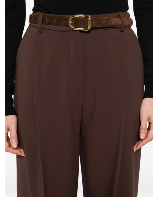 Elisabetta Franchi Brown Plissierte Hose