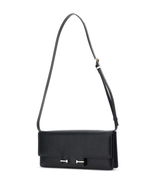 Tom Ford Enlongated Leren Schoudertas in het Black