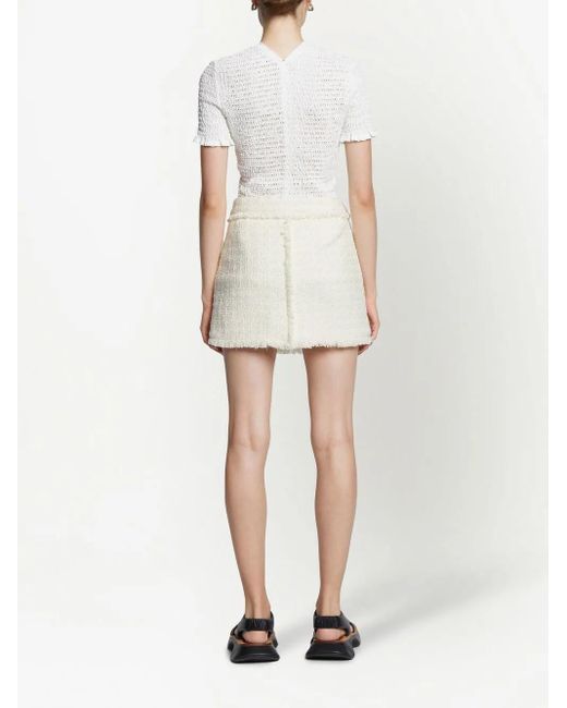 Proenza Schouler White Tweed Knitted Mini Skirt