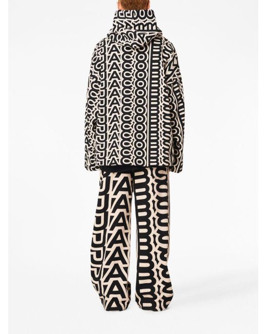 Marc Jacobs Black Oversized-Hoodie mit Monogramm