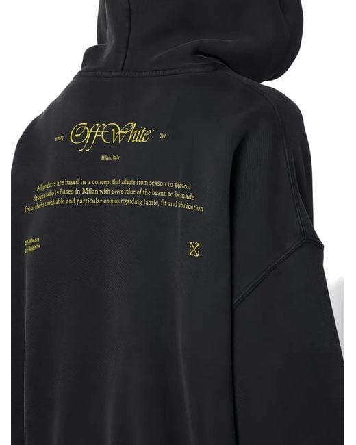 Off-White c/o Virgil Abloh Black Blurred Bacchus Cotton Hoodie for men