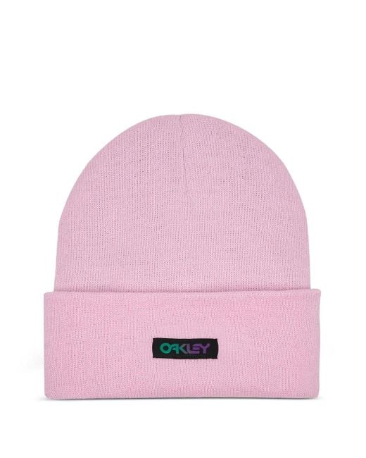 Oakley Pink B1B Gradient-Patch Beanie Hat