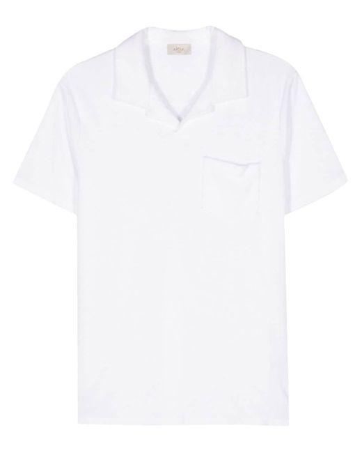 Altea White Terry-cloth Polo Shirt for men