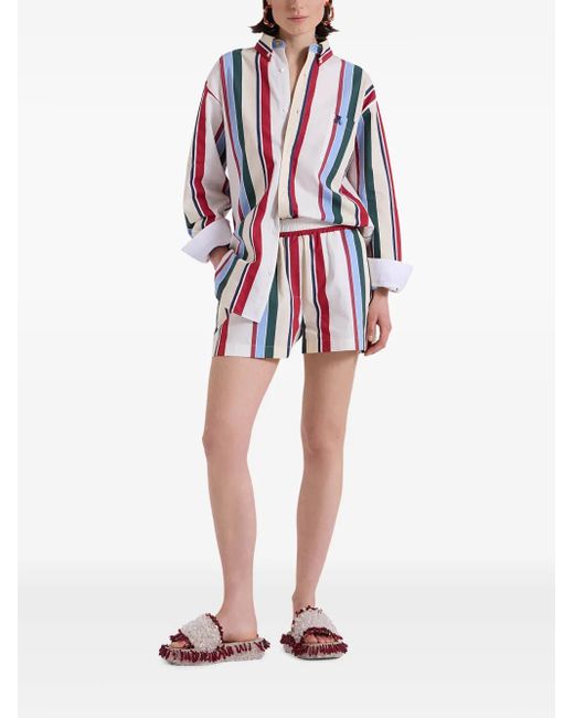 LaDoubleJ Red Striped Shorts