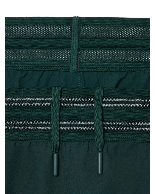 Lacoste Black Drawstring-Waist Logo-Patch Shorts for men
