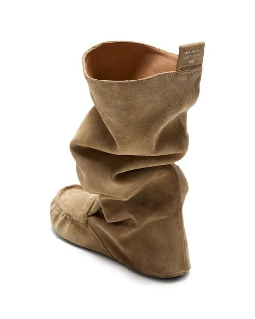 Acne White Slouch Toe-Detail Boots