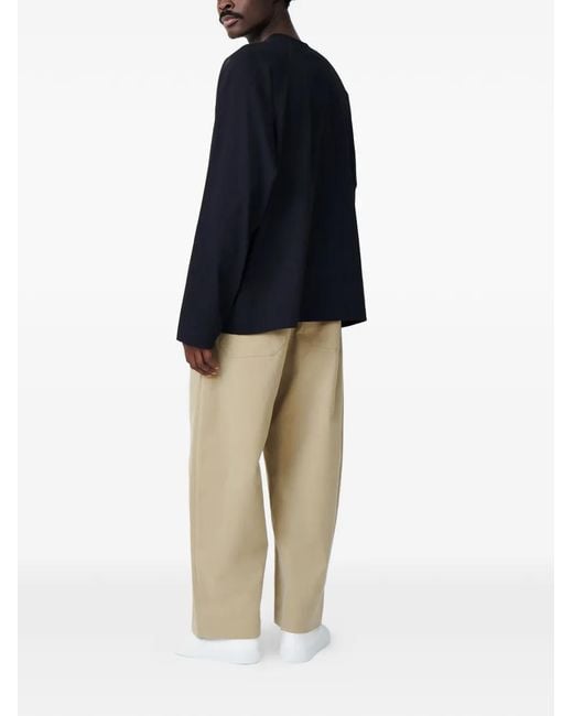 Studio Nicholson Sorte Geplooide Broek in het Natural voor heren