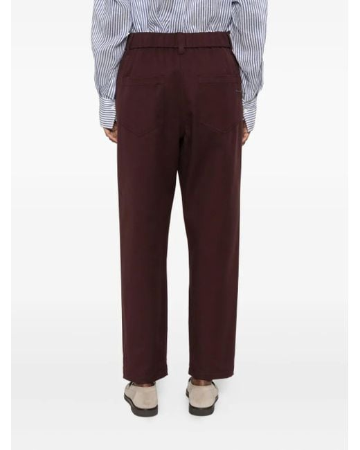Brunello Cucinelli Purple Hose mit elastischem Bund