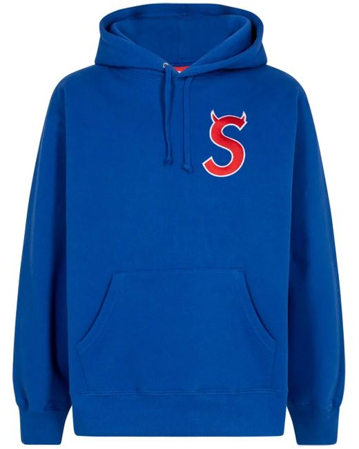 Supreme Blue Hoodie Mit S-Logo