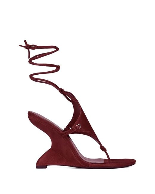 Jeffrey Campbell Red Pachouli Suede Sandals