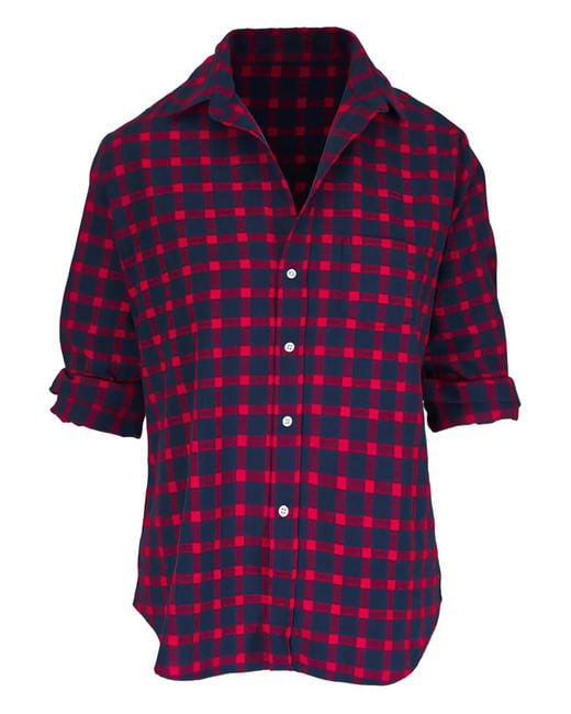 Frank & Eileen Purple Eileen Checked Shirt