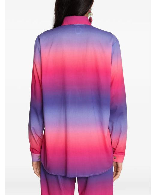 Amir Slama Pink X Tati Barbieri Gradient-Effect Long-Sleeved Shirt