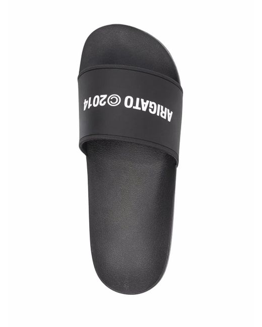 Axel Arigato Black Logo-Print Slides
