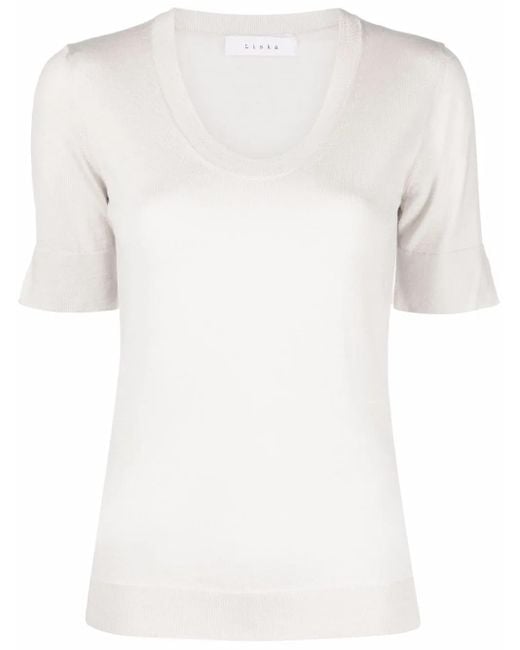 Liska Multicolor Round-Neck Knitted Top