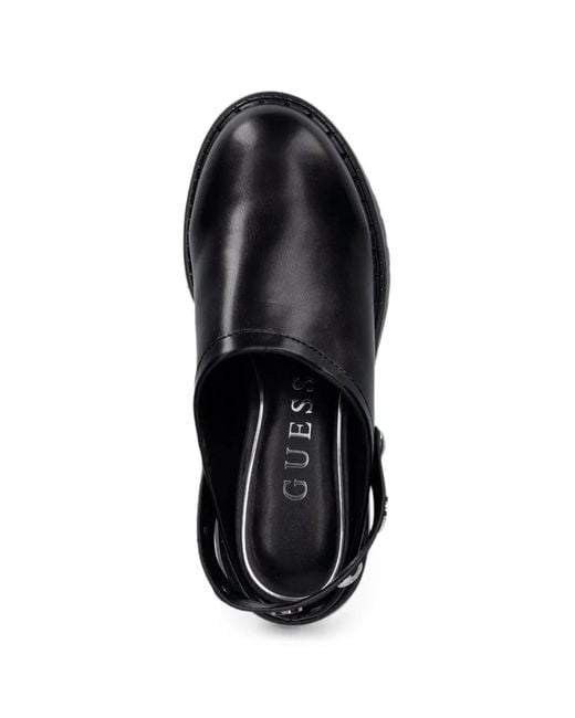 Guess Black Studded Platform Clogs