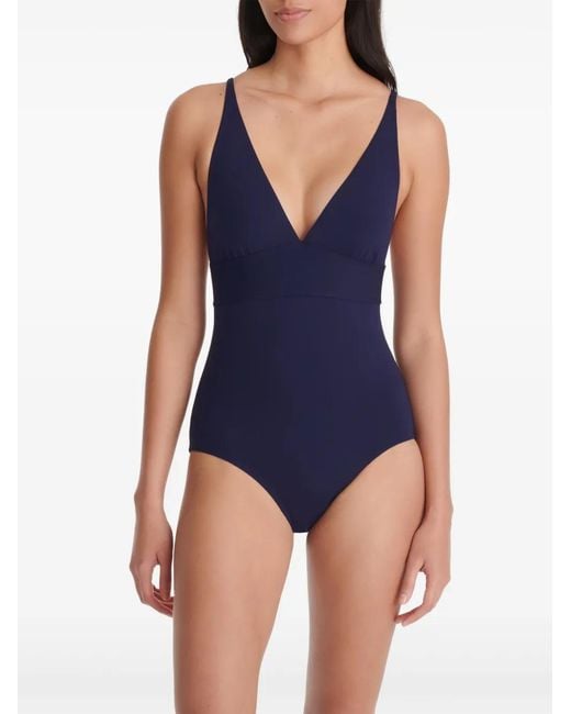 Eres Blue Larcin One Piece Triangle Swimsuit