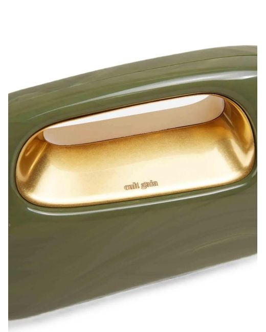 Cult Gaia Green Amara Clutch