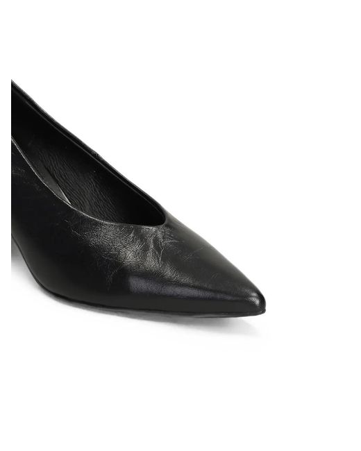 Bibi Lou Black Pointed-Toe Heeled Pumps