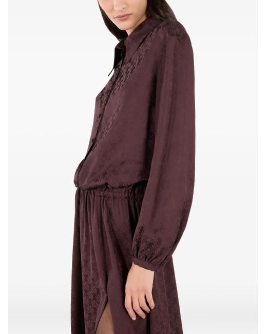 Roberto Cavalli シルク シャツドレス Purple
