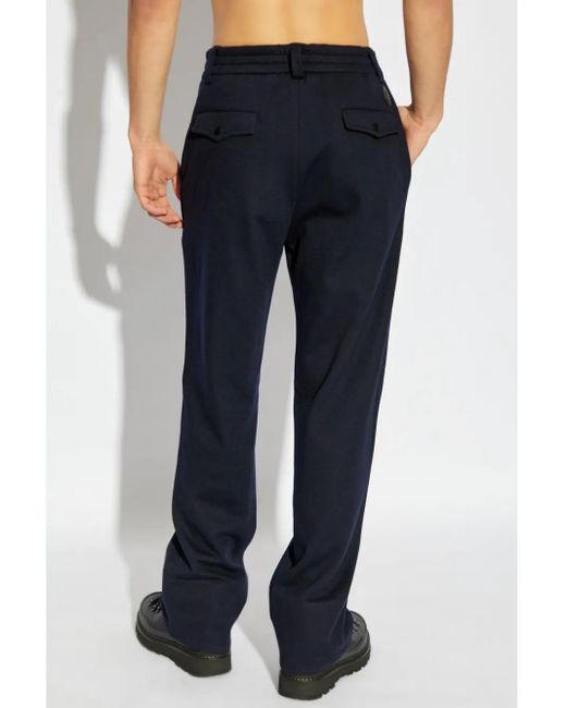 Moncler Blue Drawstring Tapered Trousers for men