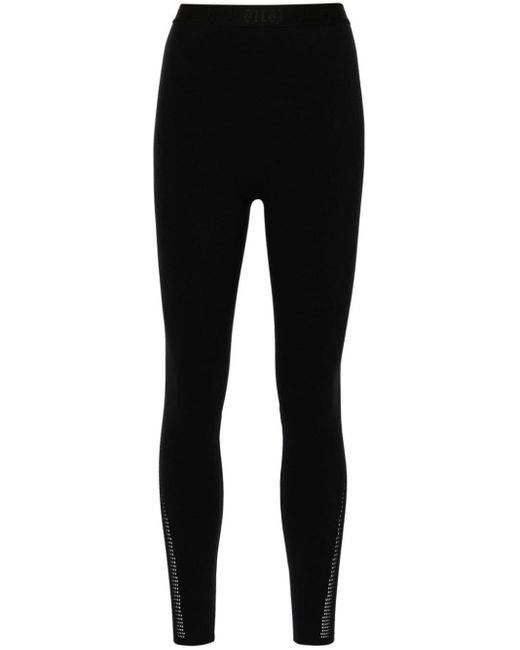 Leggings con banda logo di Wolford in Black