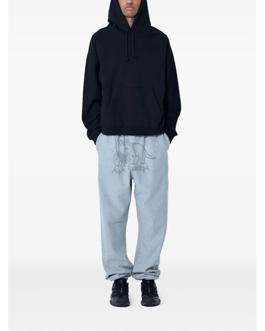 Chite' Blue Graphic-Print Hoodie for men