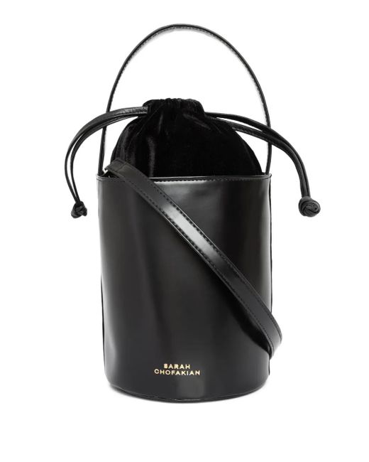 Bolso bombonera de piel Sarah Chofakian de color Black