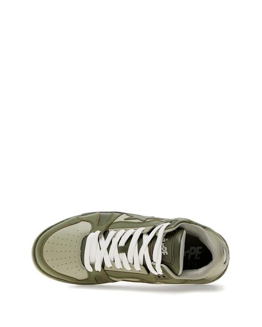 A Bathing Ape Green Clutchsta #1 Star-Patch Sneakers for men