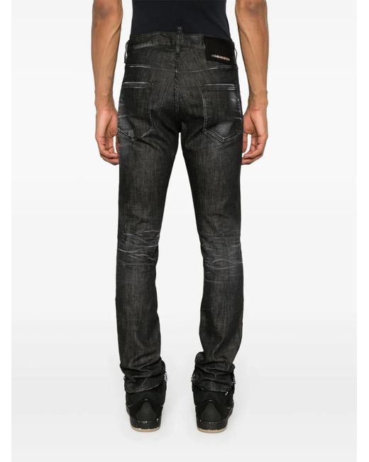 DSquared² Gray Slim-Leg Jeans for men