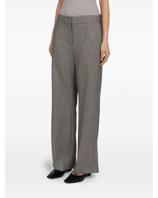 Amomento Gray Wool Flared Trousers