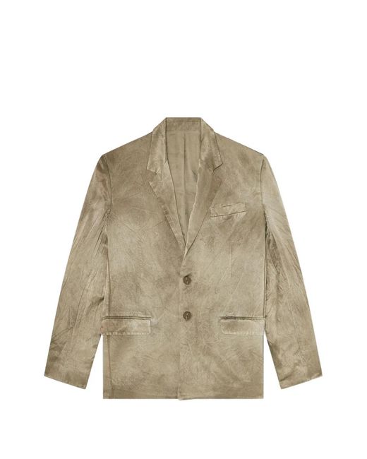 DIESEL Natural J-Andre Wrinkled-Effect Blazer for men