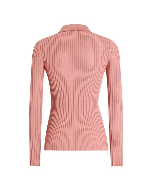 Dolce & Gabbana Pink Dna Ribbed Polo Top