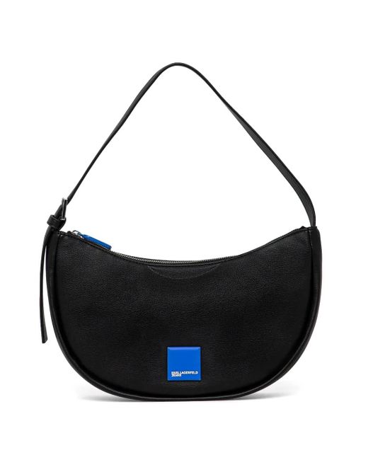 Karl Lagerfeld ロゴパッチ ショルダーバッグ Black