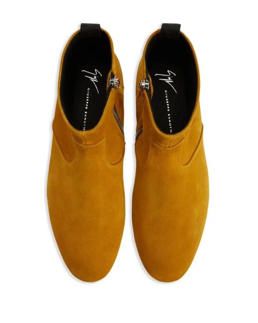 Giuseppe Zanotti Brown Zip-up Suede Boots for men