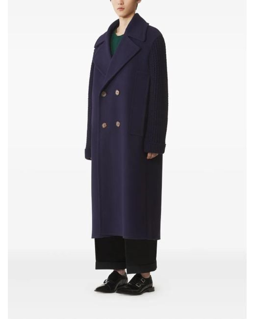 Lanvin Blue Virgin Wool Coat for men