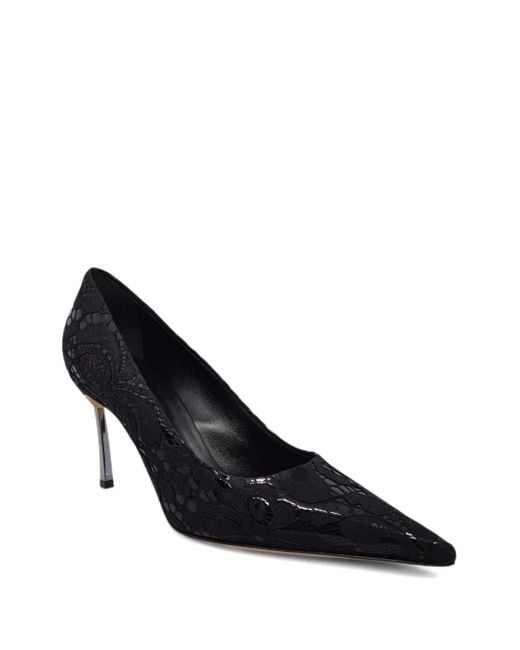 Casadei Blue Lace Pointed-Toe Pumps