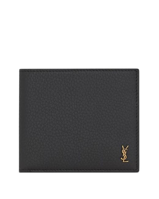 Saint Laurent Black Tiny Cassandre East/West Wallet for men