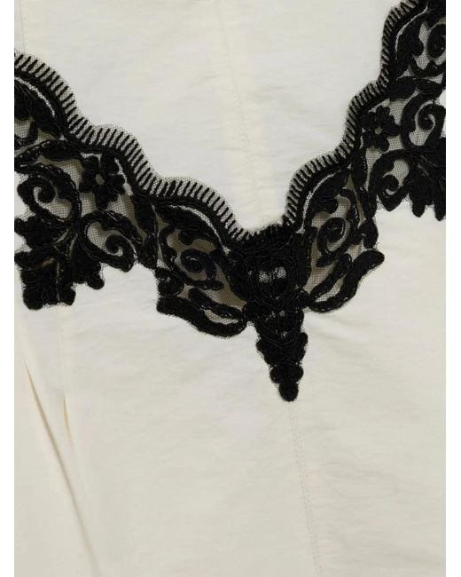Jonathan Simkhai White Minna Lace-Trim Mini Dress